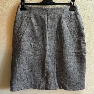 Lands End Elegant Gray Blue Women's Skirt Size 8 (28 x 22)